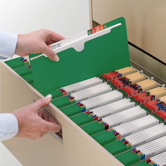 Smead File Jacket, Reinforced Straight-Cut Tab, 2" Expansion, Letter Size, Green, 50 per Box (75563) (Pack of 4)