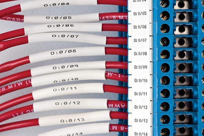 Brady Authentic (M5-125-1-342) PermaSleeve® Heat-Shrink Labels Polyolefin 0.235" H x 1" W Black on White 0.125" Dia, Cartridge of 80 Labels. for use with The BMP51 and M511 Label Printers
