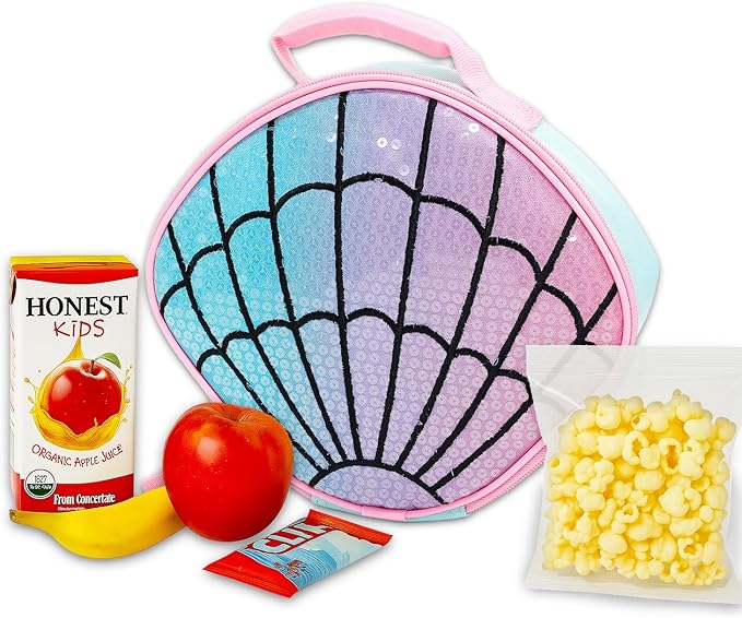 Disney The Little Mermaid Backpack and Lunch Box - Bundle with 16" Ariel Backpack, Lunch Bag, Pencil Holder, Water Bottle, Stickers, More | Little Mermaid School Bag for Girls Set
