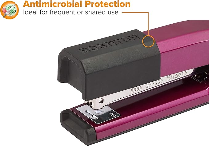 Bostitch Office Epic Metal 3 in 1 Stapler, 25 Sheet Capacity, Includes 210 Staples in Staple Storage Compartment & Integrated Remover,
