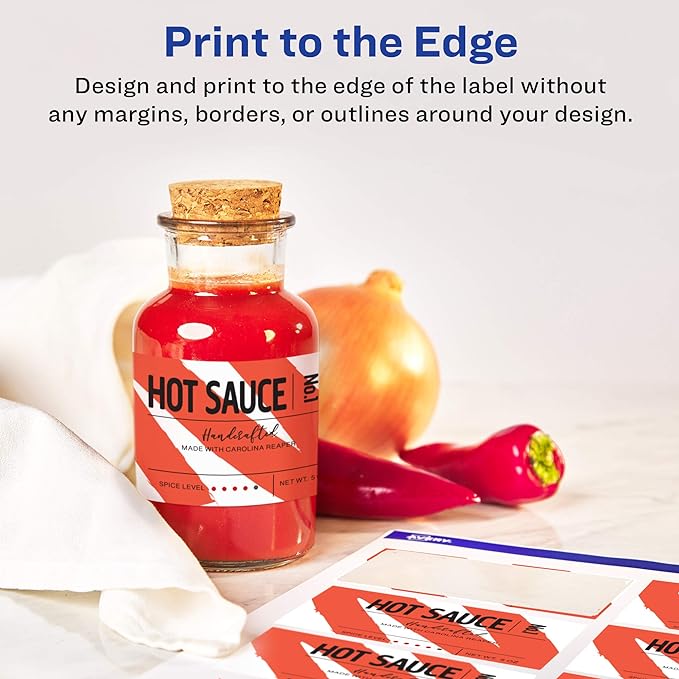 Avery Glossy White Labels, Sure Feed Technology, 2" x 3" Rectangle Labels, Print-to-The-Edge, Laser/Inkjet, 80 Total (22890)