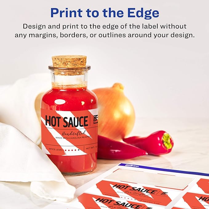 Avery Matte White Rectangle Labels, Sure Feed Technology, 2" x 3", 800 Matte White Printable Labels