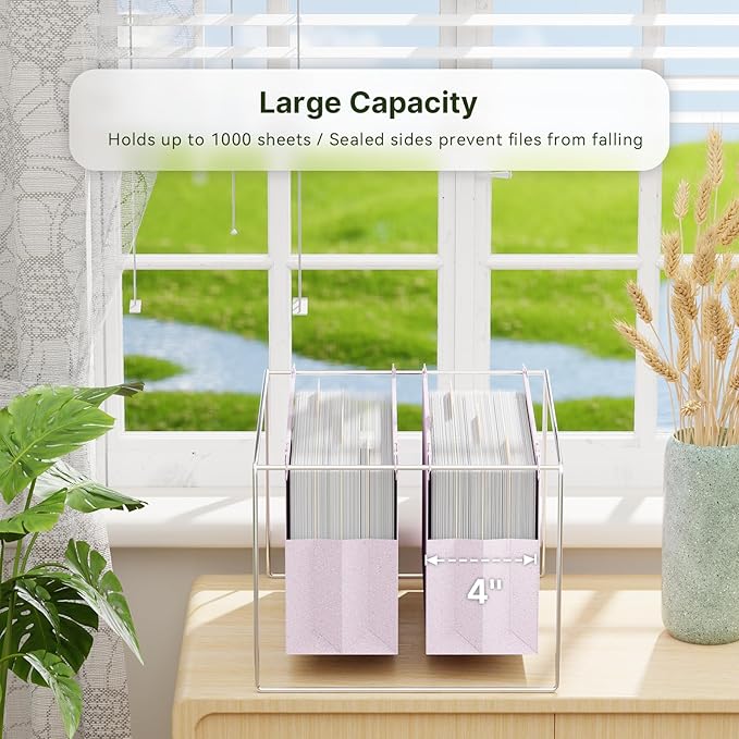 XINGIA 6 Pack Hanging File Folders Legal Size Extra Capacity, 4'' Expandable Hang Folders for Filing Cabinet,Heavy Duty Wheat Straw Large File Folders for Bulky Files,Wide Filing Folders Hanging