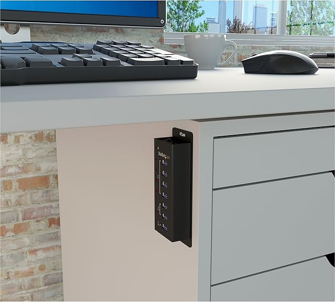 StarTech.com 7 Port USB 3.0 Charging Hub - 4 x USB-A, 3 x USB-A Dedicated Charging Ports - Powered Mountable USB Charging Station (ST4300U3C3)
