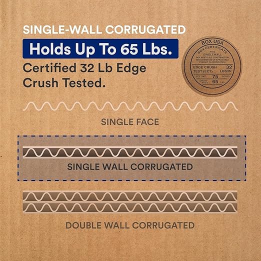 BOX USA Moving Boxes Large 20"L x 20"W x 15"H (12-Pack) & Heavy Duty 2in x 25yd Clear Packaging Tape with Dispenser | For Shipping, Mailing, Packing, Packaging and Storage