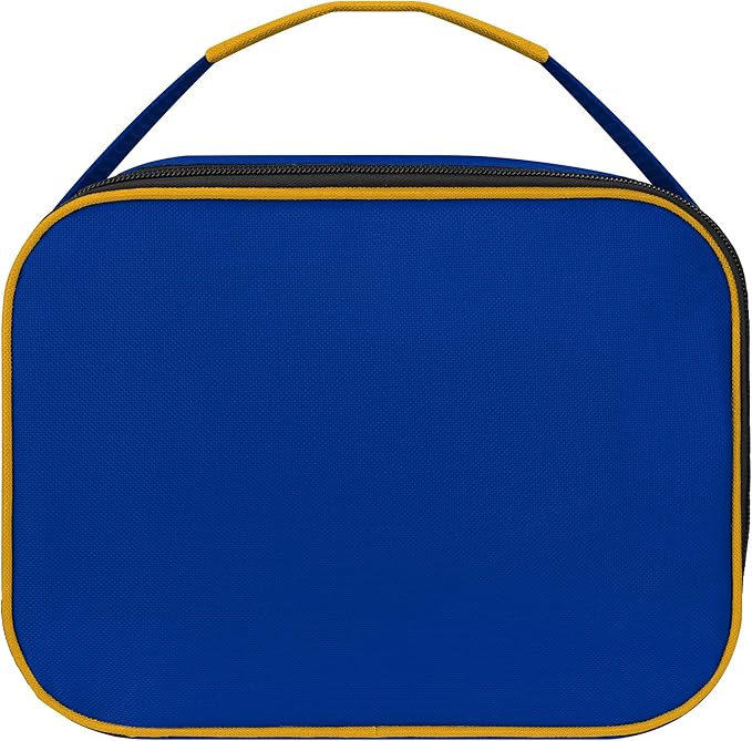 FOCO NBA Unisex-Adult Officially Licensed Wordmark Team Color Big Logo Basketball Zip Closure 7L Lunch Bag - Golden State Warriors