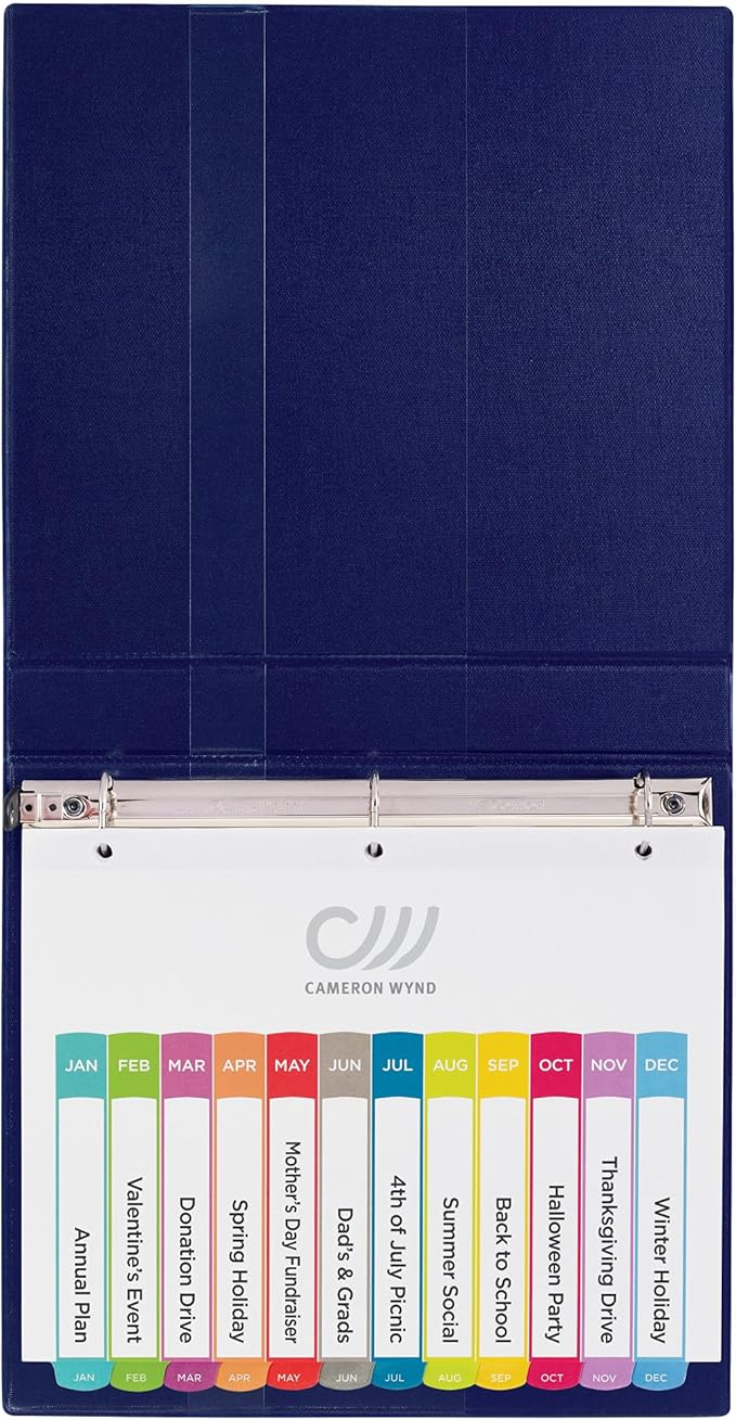 Avery Jan-Dec Dividers for 3 Ring Binders, 12 Tabs per Set, Customizable Table of Contents, Multicolor Arched Tabs, Great for Organizing Reports, Projects, and More (11847)