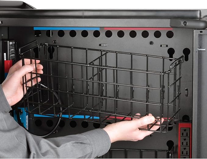 Tripp Lite 42-Port AC Mobile Charging Cart Storage Station for Chromebooks, iPads, Laptops, Tablets, Black (CSC42AC)