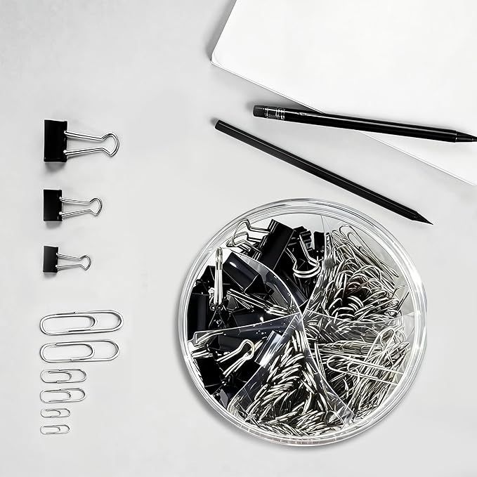 340PCS Paper Clips Binder Clips Paperclips Small Binder Clips Paper Clips Assorted Sizes Office Supplies School Supplies