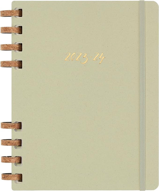 Moleskine 2024 Spiral Academic Planner, 12M, Extra Large, Crush Kiwi, Hard Cover (7.5 x 10)