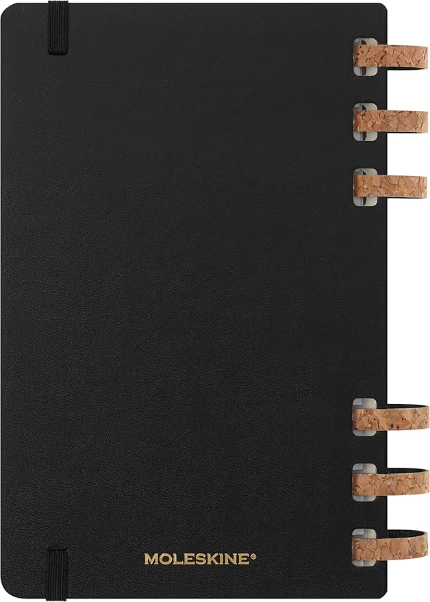 Moleskine 2024 Spiral Academic Planner, 12M, Large, Black, Hard Cover (5 x 8.25)
