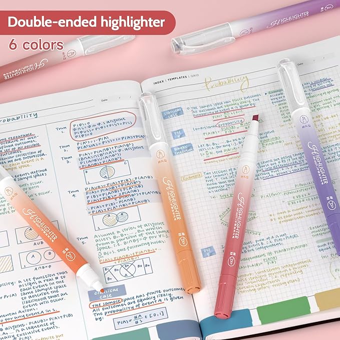 CHANGLi Bible Study Gel Pen Set with Highlighters-3 Black 2 Red Gel Pens, 6 Dual-Tip Pastel Highlighters, 75 Bible Index Tabs&10 Refills-No Bleed, Smooth Writing-Perfect Christian Gift for Journaling