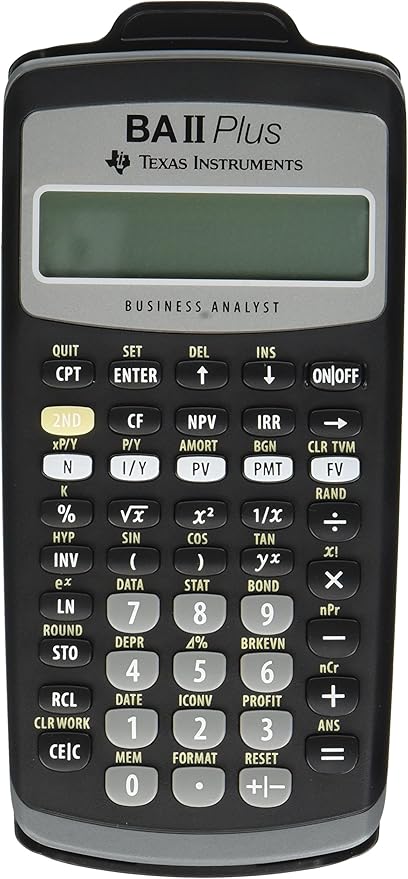 Texas Instruments BAIIPlus Financial Calculator CALCULATOR,BUS ANLY,10DIG UD1013 (Pack of 2)