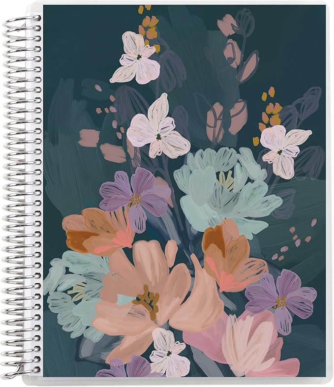 Erin Condren Lined 7x9 Bold Blooms Cover Notebook Spiral Bound Journal for Writing, and Note Taking, Premium Paper, Stylish Floral Cover, Perfect for School, Office, and Creative Planning