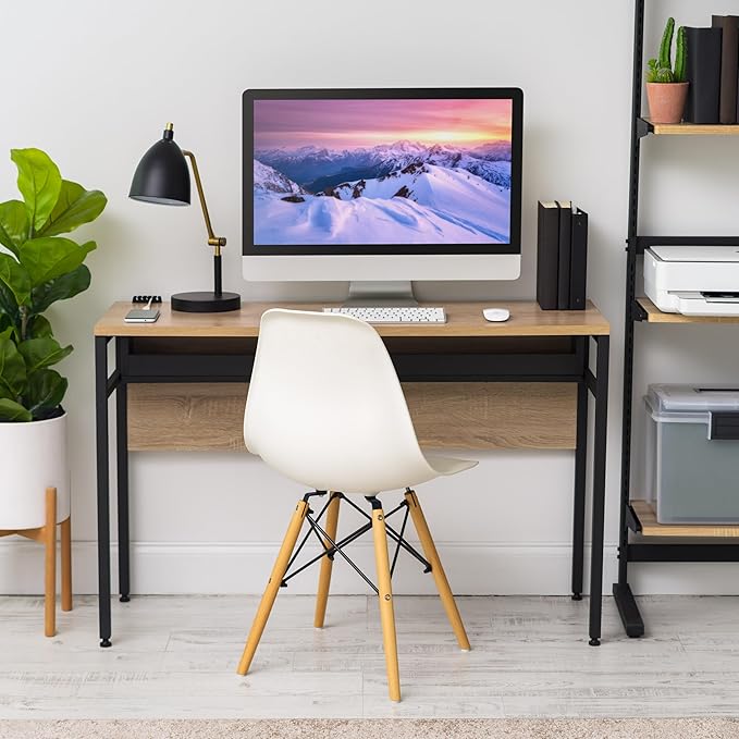 IRIS USA Computer Desk with Cable Organizer and Cable Tray