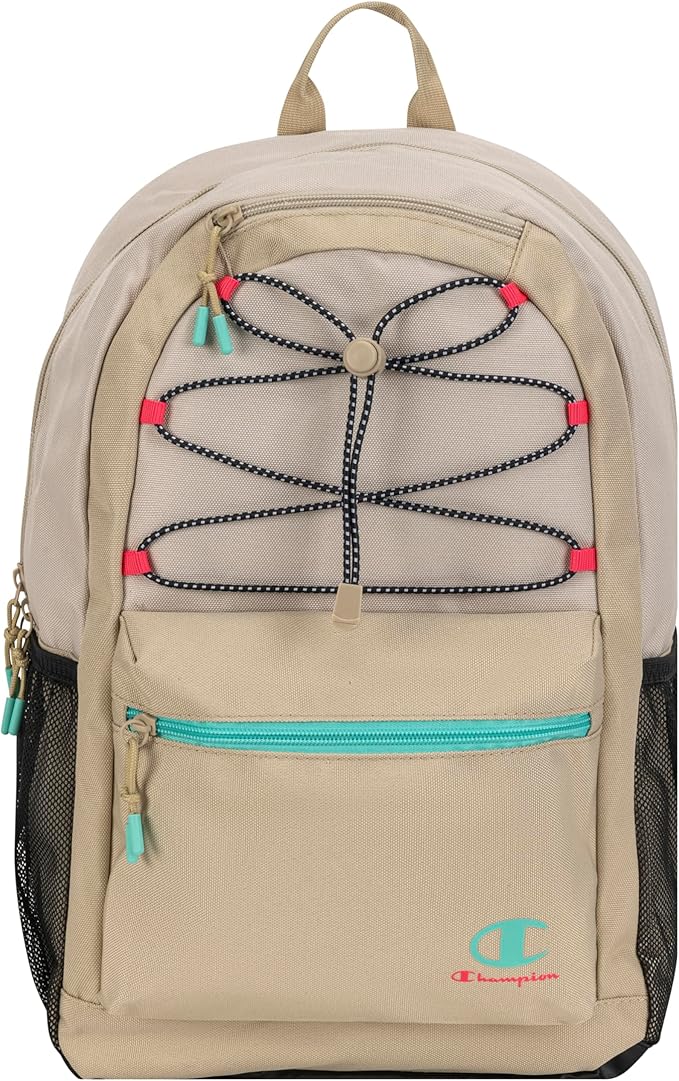 Champion Bungee Backpack, Tan Combo, OS