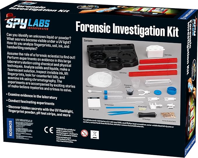 Spy Labs Inc: Forensic Investigation Kit by Thames & Kosmos | Includes Large Lab Setup to Collect & Analyze Evidence & Clues | Explore The Science of Detective Work | for Young Investigators