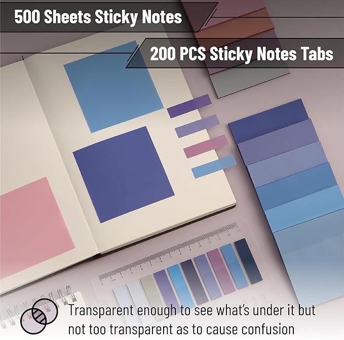 Mr. Pen- Aesthetic Book Annotation Kit, 38 pcs, Aesthetic Highlighters and Gel Pens, Transparent Sticky Notes, Transparent Sticky Tabs for Books, Highlighter Set, Annotation Sticky Notes for Books