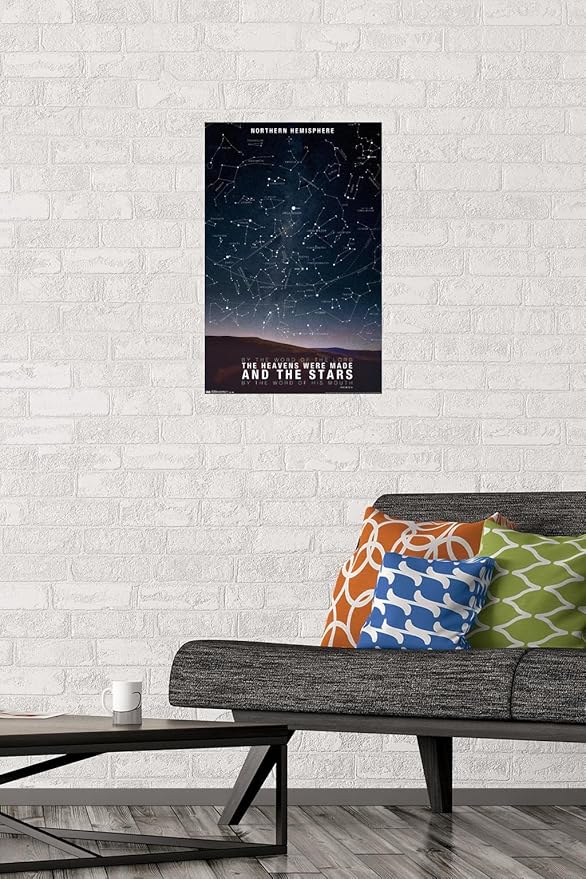 The Stars Wall Poster, 22.4L" x 14.7W", Premium Poster & Mount Bundle