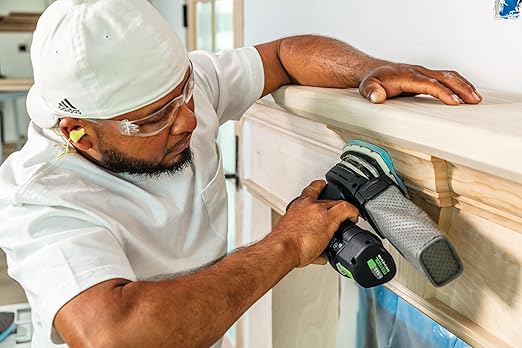 Festool 578806 Granat PRO Soft Delta Sanding Pads – 10 Pack | Flexible Foam Abrasive for Corners, Contours & Moldings | Hook & Loop, 1/2" Foam Backing, 100 mm Delta Shape