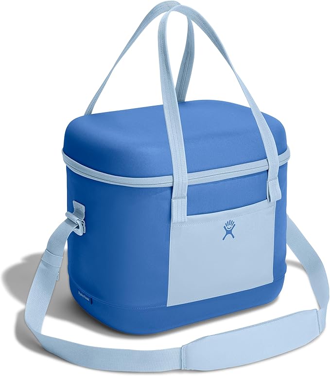 Hydro Flask Cooler Bag - Insulated Portable Soft Cooler - 20 L Capacity in Cascade and Surf Blue