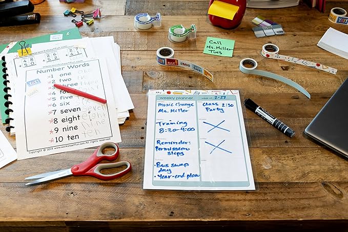 Scotch Back to School Pack, Includes 1 Pair Multi-Purpose Scissors, 3 Rolls Expressions Tapes, 1 Roll Magic Tape, and 1 Roll Wall-Safe Tape (BTSPKScotch-21)