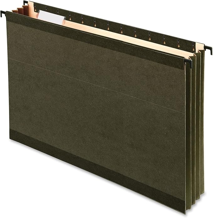 Pendaflex SureHook Hanging File Folders, Legal Size, Standard Green, 4/Pack (PFX 09317)