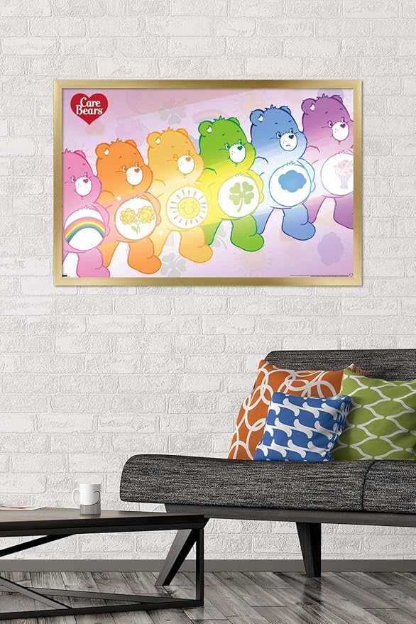 Care Bears - Care Bear Stare Wall Poster, 34L" x 22.4W", Gold Framed Version