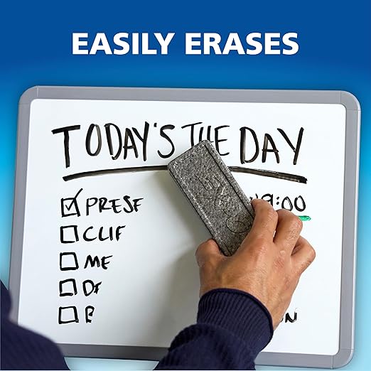 EXPO Dry Erase Markers Set Mixed Tip White Board Markers with White Board Eraser Assorted Colors 11 Count