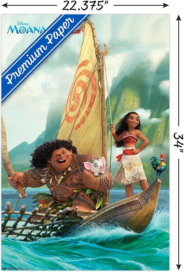 Trends International Moana-Group Premium Wall Poster, 22.375" x 34"