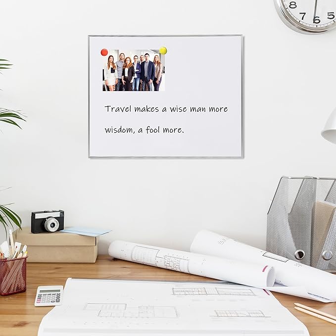 Mr. Pen- Small Dry Erase Board, 11x14 Inches, Whiteboard with Black Dry Erase Marker, Aluminum Frame, Magnetic Small White Board for Students, Home, Office and Classroom