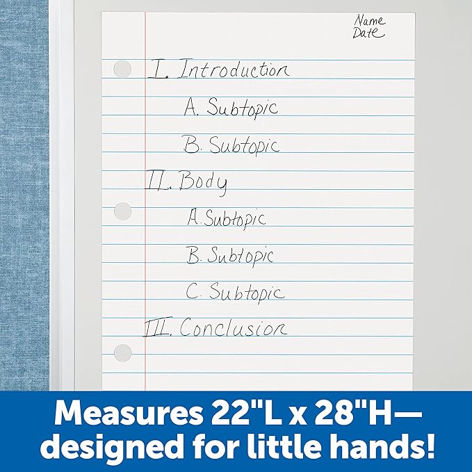 Learning Resources Giant Sized Magnetic Notebook Paper - Writing Skills, Handwriting Practice, Model Sentences, Student and Teaching Supplies, Classroom Must Haves, Homeschool, Back to School