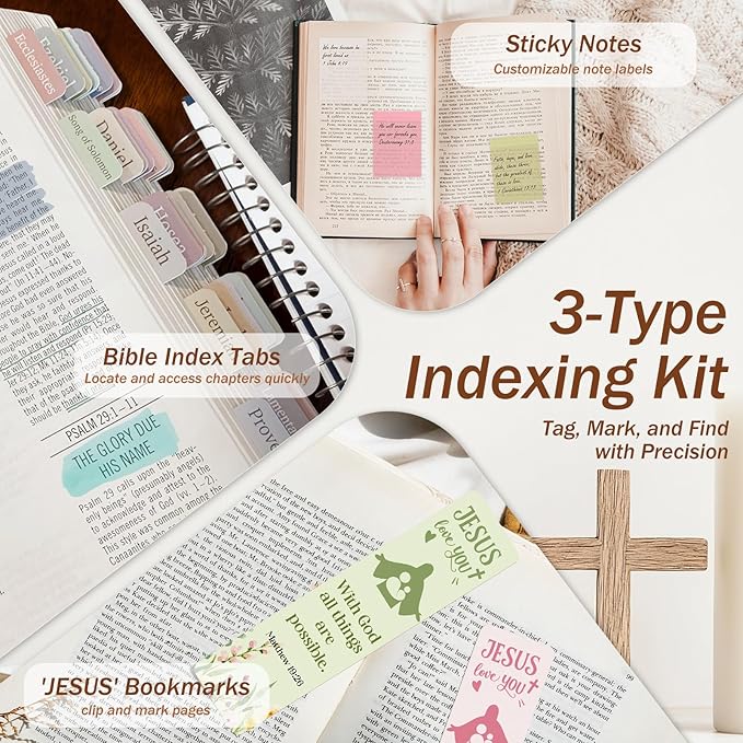 XKDOUS Bible Study Supplies Journaling Kit, Morandi Colored Bible Study Kit Journaling Supplies with 12 Pastel Highlighter and 90 Index Tabs Set, 5 Smooth Pens and More, Christian Gifts for Women