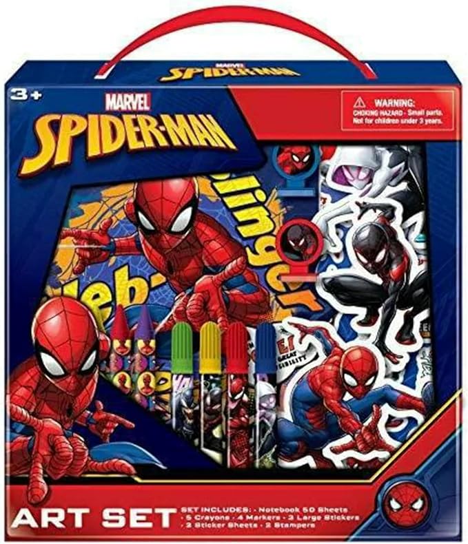 Creative Spiderman Complete Art Kit – Coloring, Painting & Drawing Supplies – Perfect for Home, School, Parties or Travel