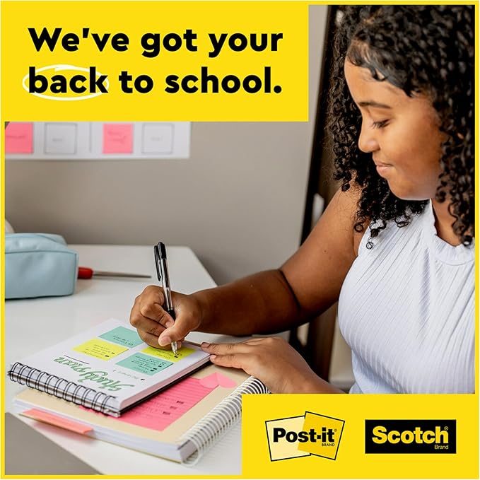 Post-it Super Sticky Notes, 3x3 in, 15 Pads, 2X The Sticking Power, Supernova Neons and Energy Boost Collections, Recyclable(654-15SSMULTI2)