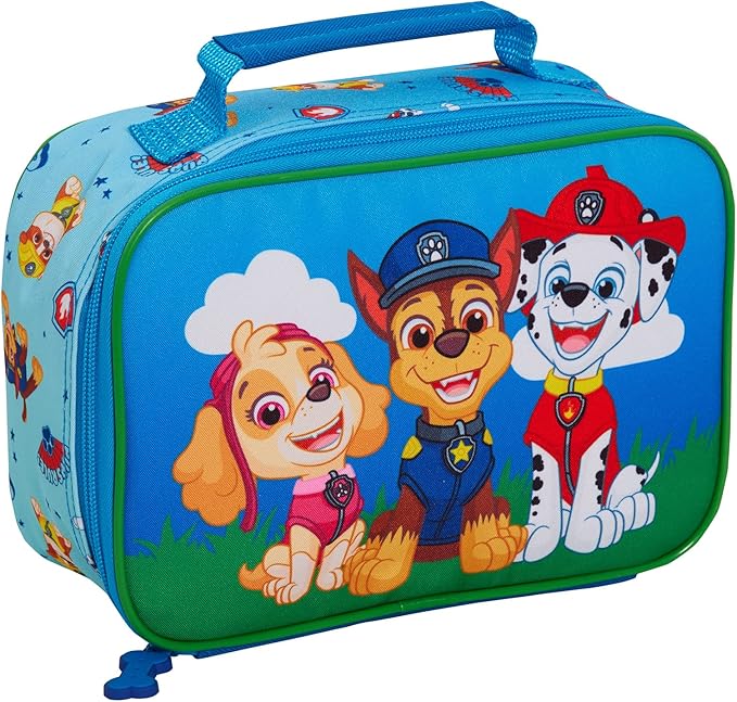 Paw Patrol Backpack with Lunch Bag for Kids School Bag Boys Girls Nursery Rucksack Matching Insulated Bag Set, Blue, One Size, Casual