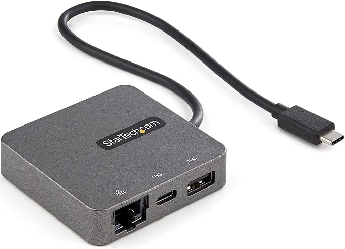 StarTech.com USB-C Multiport Adapter - USB 3.1 Gen 2 Type-C Mini Dock - USB-C to 4K HDMI or 1080p VGA Video - 10Gbps USB-A USB-C, GbE - Portable Travel Laptop Dock - Works w/Thunderbolt 3, TAA