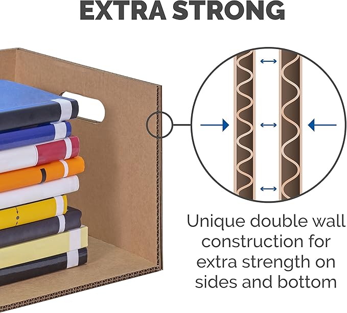 Bankers Box Medium Classic Moving Box 10 Pack, Reinforced Handles, Tape-Free Assembly, Box with Lid, 19-in x 14.5-in x 15.5-in (8817201)