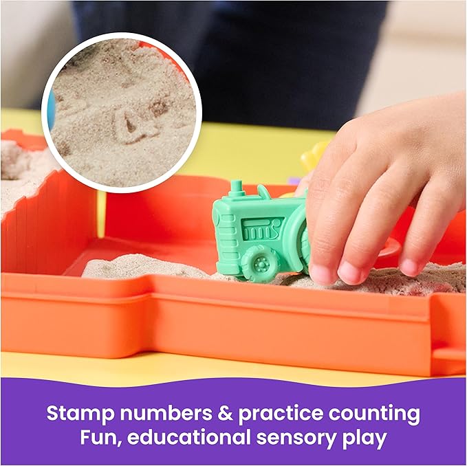 Kinetic Sand, Sandy Farm Set, Creative Easter Gifts, Includes 12oz Moldable Play Sand, 6 Tools & Molds, Storage Case, Toddler Toys for Ages 3 and up