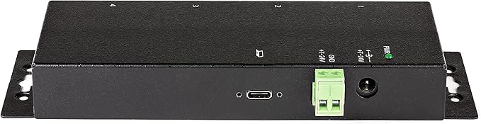 StarTech.com 4 Port USB C Hub 10Gbps - Metal Industrial USB-C Hub - 2X USB-C & 2X USB-A - ESD Surge Protection - USB-C or USB-A Host - Self-Powered Mountable USB 3.2 Gen 2 Type-C Hub, TAA