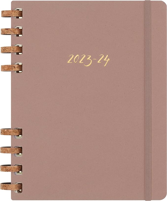 Moleskine 2024 Spiral Academic Planner, 12M, Extra Large, Crush Almond, Hard Cover (7.5 x 10)