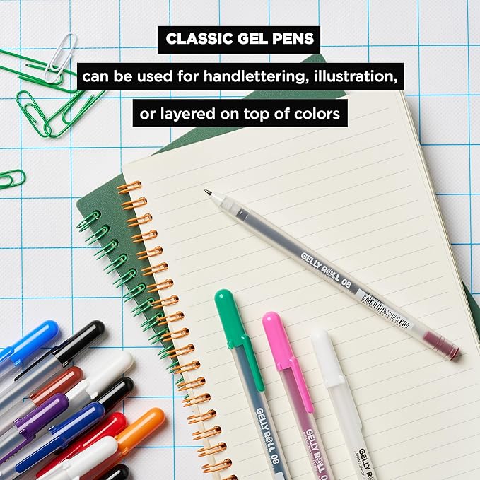 Sakura 57458 Gelly Roll Classic 10 (Bold Pt.) 6pk Pen, White
