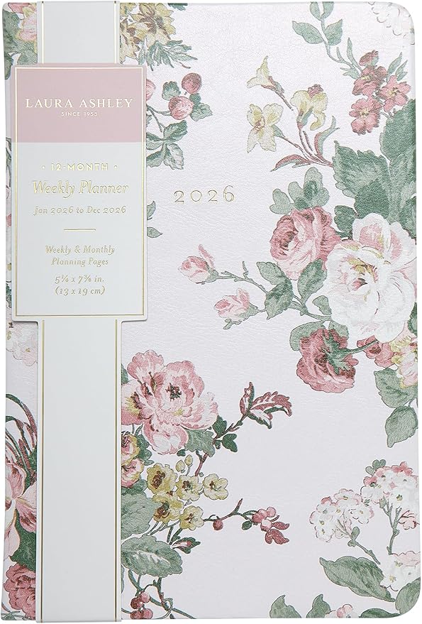 Laura Ashley 2026 Planner - Weekly and Monthly Planner - 8x10 and 6x8 Planning Notebook and Calendar Agenda, Size 6X8, Multi Fern