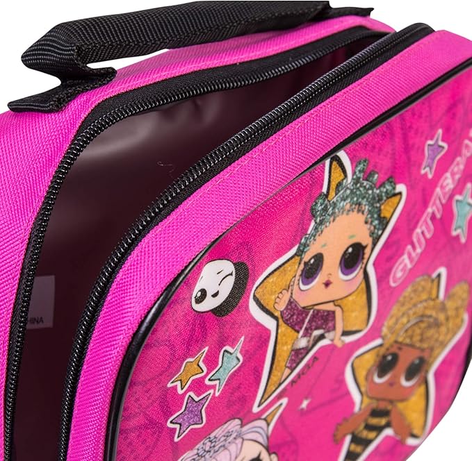 L.O.L. Surprise! Backpack Combo Set - Girls' 2 Piece Backpack Set Backpack & Lunch Kit (Hot Pink)