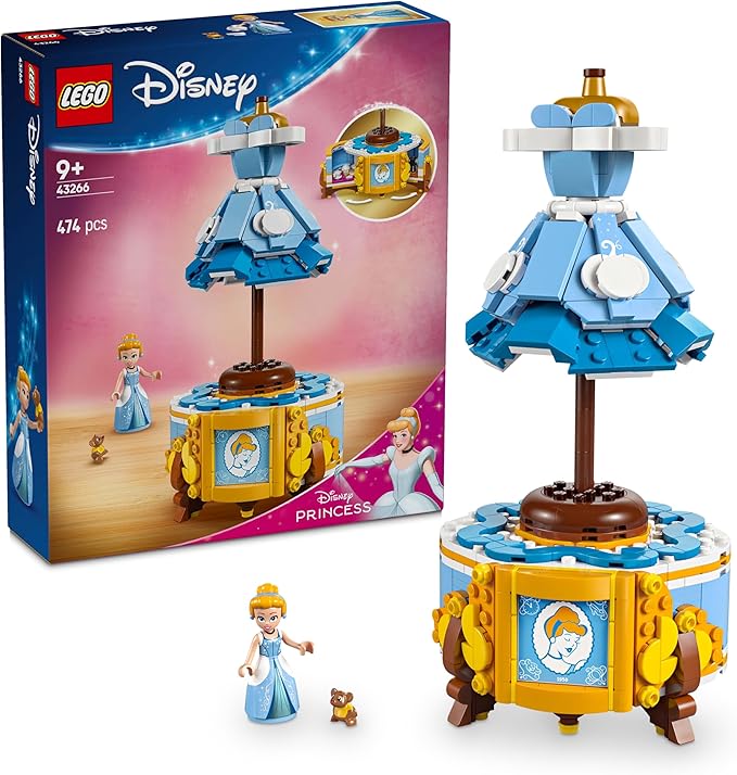 Lego 43266 Cinderella Dress, Toy, Birthday Gift, Blocks, Girls, Boys, Children, 9, 10, 11 Years, Elementary School Students, Disney Goods, Pretend Play, Pretend Play