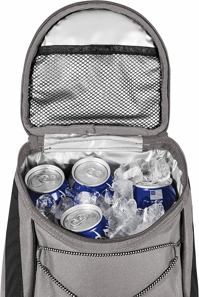 PICNIC TIME Disney The Little Mermaid Ursula Backpack Cooler, Insulated Leakproof Soft Cooler Backpack, Waterproof Lunch Bag, Portable Hiking Ice Chest for Beach, Picnic, Camping & Travel (Black Gray)