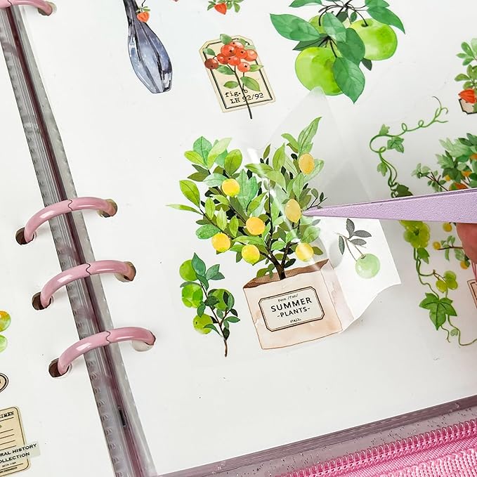 5-in-1 Sticker Organizer Book Reusable Sticker Collecting Binder Release Papers,40 PCS