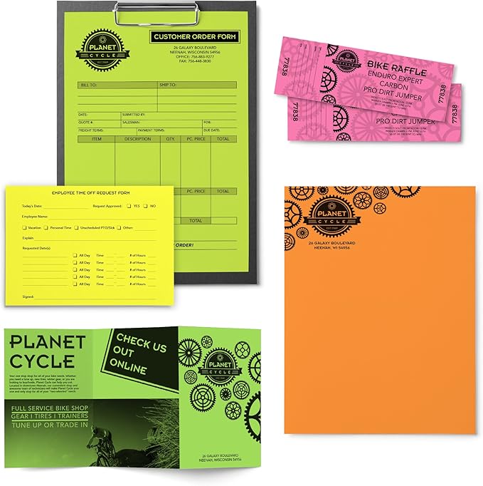 Bright Color Paper, Neenah Astrobrights®, Letter Paper Size, 24 Lb, Assorted Colors, Ream of 500 Sheets (Pack of 2)