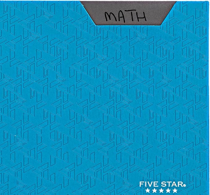 Five Star 2-Pocket Folder,Plastic Folder with Stay-Put Tabs and Prong Fasteners,Holds 8-1/2" x 11" Paper,Tidewater Blue,White,Amethyst Purple,Harvest Yellow (38064),(Pack of 24)
