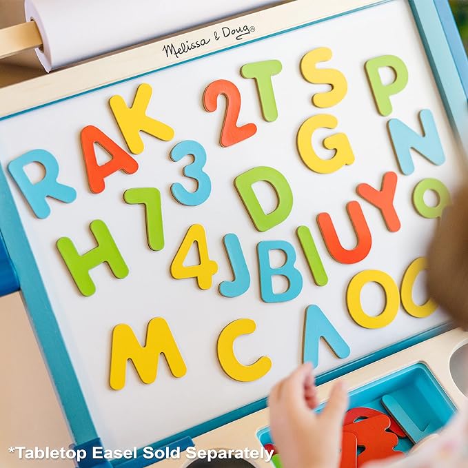 Melissa & Doug Deluxe Magnetic Letters and Numbers Set – 89 Wooden Alphabet Magnets & Numbers, Educational Learning Toys for Preschool Kids Ages 3+